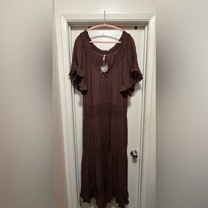 Free People Brown Maxi Dress